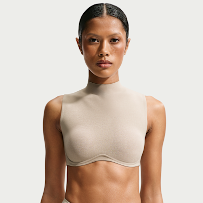 NikeSKIMS Studio Stretch Women's Light-Support Mock Neck Sports